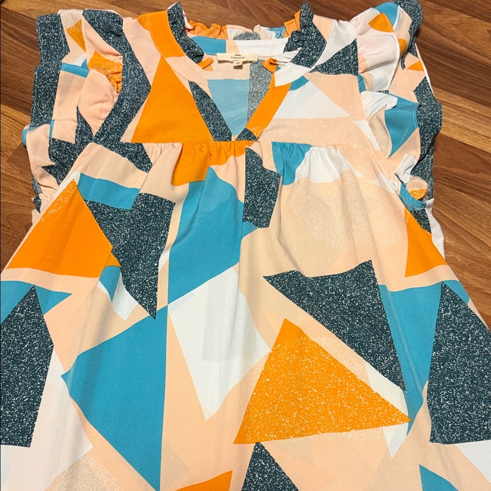 Entro Multicolor Abstract Blouse - Picture 4 of 4